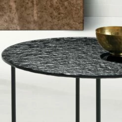 Salontafel In Gehamerd Glas En Metaal Made In Italy - Massimiliano -Slide Shop tavolino salotto in vetro martellato e metallo made in italy massimiliano 7