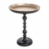 Ronde Tafel In Verguld En Antiek Vintage Aluminium Homemotion - Smemo