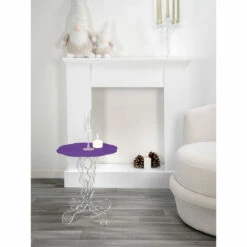 Lavendel Ronde Tafel 50 Cm Janis Modern Design, Made In Italy -Slide Shop tavolino tondo lavanda 50 cm design moderno janis made in italy 4