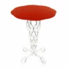 Rode Ronde Tafel Diameter 36 Cm Janis Modern Design, Made In Italy