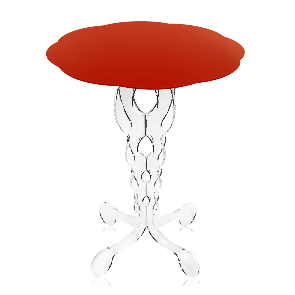 Rode Ronde Tafel Diameter 50 Cm Janis Modern Design, Made In Italy 1 Rode Ronde Tafel Diameter 50 Cm Janis Modern Design, Made In Italy