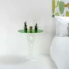 Groene Ronde Tafel Diameter 50 Cm Janis Modern Design, Made In Italy