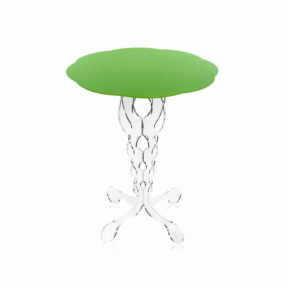 Groene Ronde Tafel Diameter 50 Cm Janis Modern Design, Made In Italy 4 Groene Ronde Tafel Diameter 50 Cm Janis Modern Design, Made In Italy - Afbeelding 4