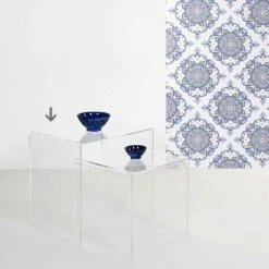 Transparante Modern Design Salontafel 50x50cm Big Terry, Made In Italy -Slide Shop tavolino trasparente design moderno 50x50cm terry big made in italy 2