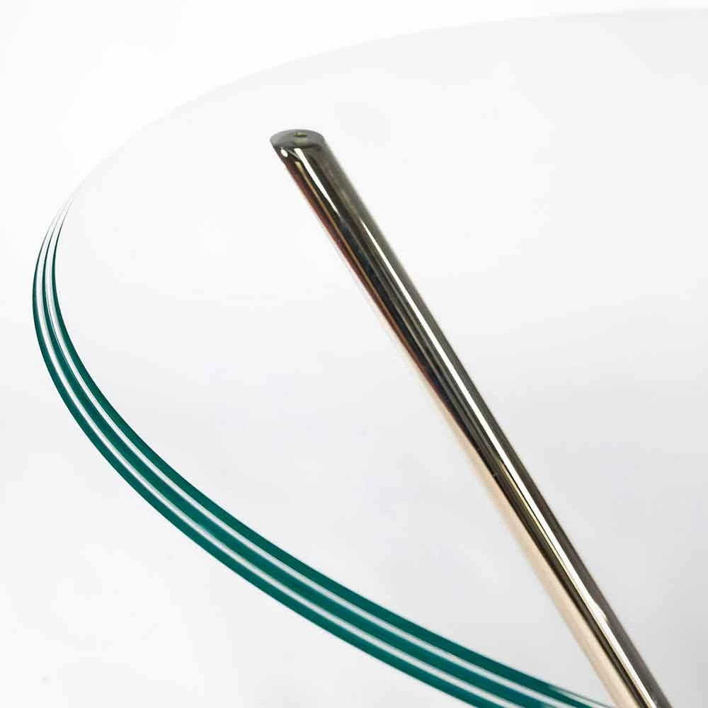 Moderne Ronde Tafel Met Glazen Blad En Marmeren Voet Adele 2 Moderne Ronde Tafel Met Glazen Blad En Marmeren Voet Adele - Afbeelding 2