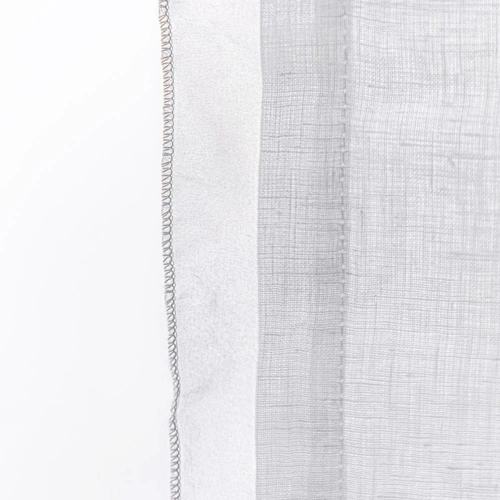 Gordijn Met Linnen Gaas En Witte Organza Met Een Elegant Ontwerp - Tapioca 1 Gordijn Met Linnen Gaas En Witte Organza Met Een Elegant Ontwerp - Tapioca