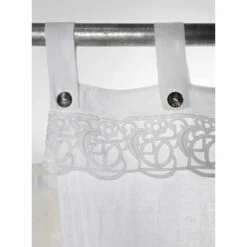 Woonkamergordijn Van Licht Linnen Met Italiaans Luxueus Kant Van Synergie - Marina -Slide Shop tenda da soggiorno di lino leggero con pizzo sinergia di lusso italiano marina 3