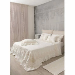 Licht Linnen Gordijn Met Organza En Gotisch Borduurwerk In Het Luxe Centrum - Marinella -Slide Shop tenda di lino leggero con organza e ricamo gotico al centro di lusso marinella 6