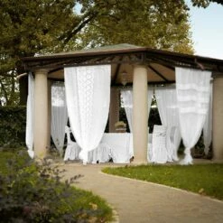 Retro Lichtgewicht Linnen Gordijn Met Organza En Italiaanse Luxe Borduursels - Marinella 9 Retro Lichtgewicht Linnen Gordijn Met Organza En Italiaanse Luxe Borduursels - Marinella -Slide Shop tenda di lino retro leggero con organza e ricamo di lusso italiano marinella 4