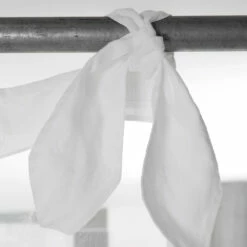 Gordijn Van Wit Linnen En Organza Met Elegant Borduurwerk - Oceanomare -Slide Shop tenda in lino e organza bianca con ricamo design elegante italiano oceanomare 2