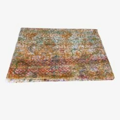 Tafelkleed Van Italiaanse Kunst Met Hand Katoen Bedrukt Uniek Stuk