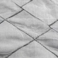 Antraciet Linnen Tafelkleed En Rand Met Geometrisch Decor, Handgemaakt - Dippel -Slide Shop tovaglia in lino antracite e bordo con decoro geometrico artigianale dippel 2