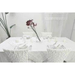 Rechthoekig Linnen Tafelkleed Met Rand Of Wit Kant, Luxe Design - Davinci 12 Rechthoekig Linnen Tafelkleed Met Rand Of Wit Kant, Luxe Design - Davinci -Slide Shop tovaglia in lino rettangolare con cornice o pizzo bianca di lusso davinci 7