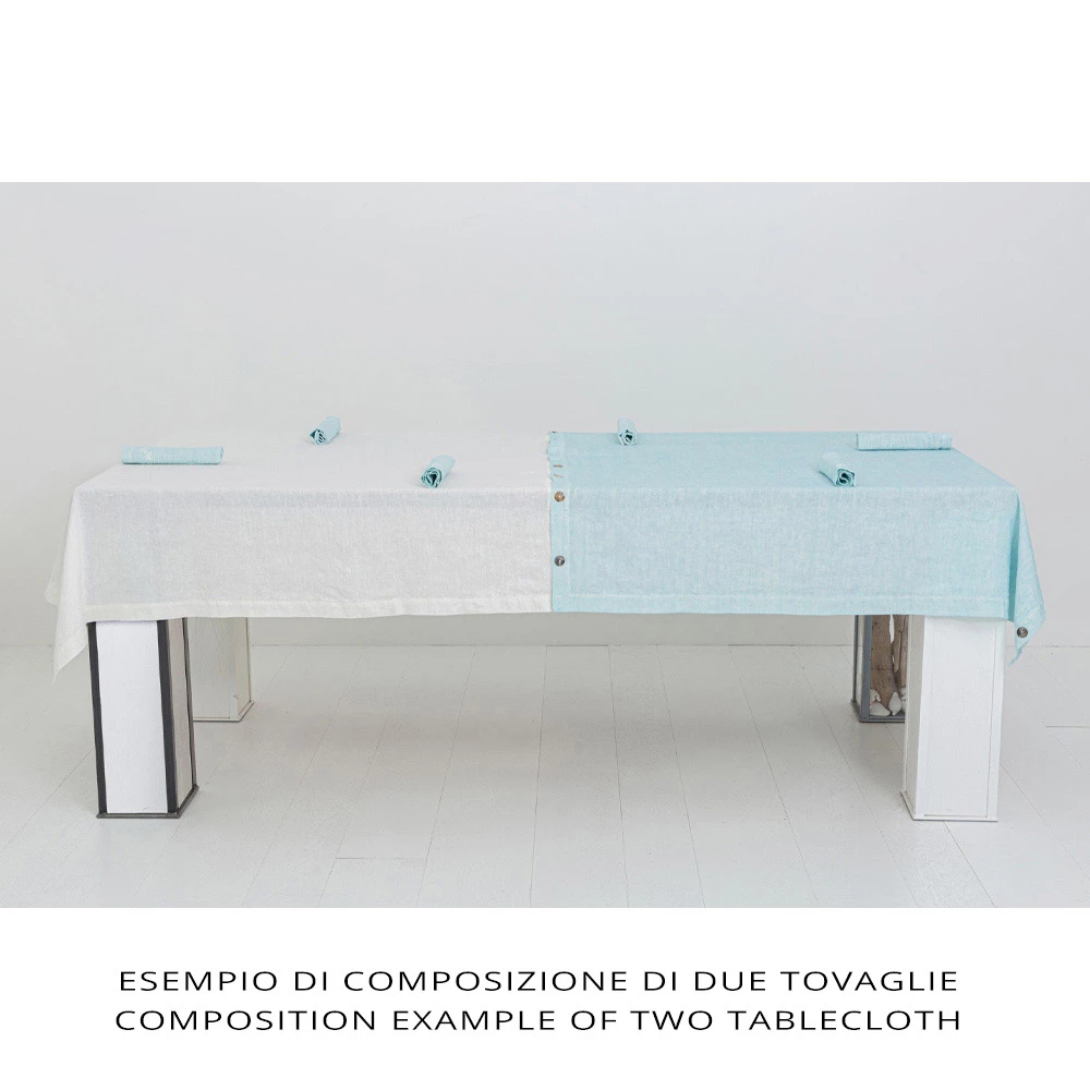 Tafelkleed Van Gekleurd Linnen Met Knoopsgaten En 12 Luxe Modulaire Knopen - Mediterranea 14 Tafelkleed Van Gekleurd Linnen Met Knoopsgaten En 12 Luxe Modulaire Knopen - Mediterranea - Afbeelding 14