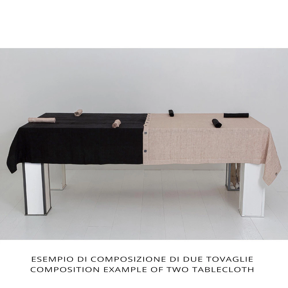 Tafelkleed Van Gekleurd Linnen Met Knoopsgaten En 12 Luxe Modulaire Knopen - Mediterranea 19 Tafelkleed Van Gekleurd Linnen Met Knoopsgaten En 12 Luxe Modulaire Knopen - Mediterranea - Afbeelding 19