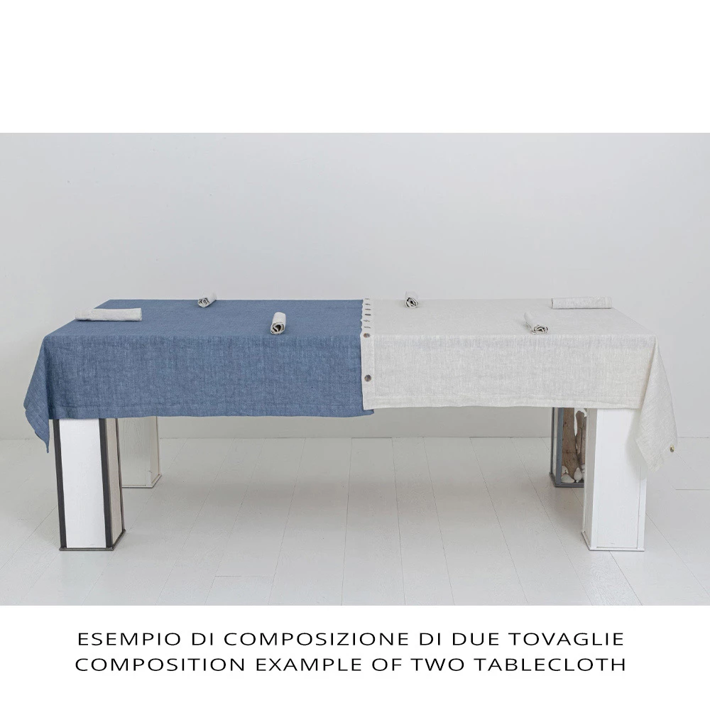 Tafelkleed Van Gekleurd Linnen Met Knoopsgaten En 12 Luxe Modulaire Knopen - Mediterranea 20 Tafelkleed Van Gekleurd Linnen Met Knoopsgaten En 12 Luxe Modulaire Knopen - Mediterranea - Afbeelding 20