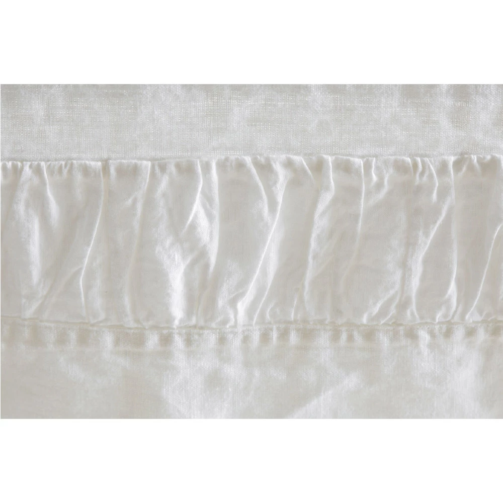 Vierkant Tafelkleed In Wit Linnen, Frame En Randvouw Met Reliëf - Mippel 4 Vierkant Tafelkleed In Wit Linnen, Frame En Randvouw Met Reliëf - Mippel - Afbeelding 4