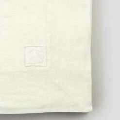 Groot Rechthoekig Zwaar Wit Linnen Tafelkleed Met Ingelijste Randen - Davinci -Slide Shop tovaglia rettangolare grande lino bianco pesante con bordi a cornice davinci 2