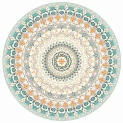 Ronde Design Amerikaanse Placemat In PVC En Polyester, 6 Stuks - Rondeo