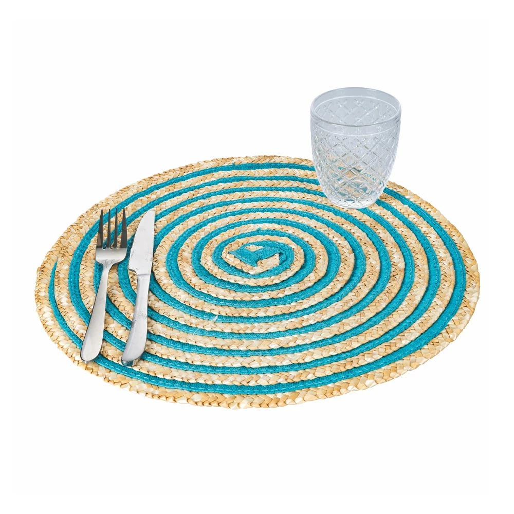 Ronde Raffia Placemat Diverse Kleuren 12 Stuks - Turbine 2 Ronde Raffia Placemat Diverse Kleuren 12 Stuks - Turbine - Afbeelding 2