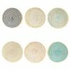 Ronde Raffia Placemat Diverse Kleuren 12 Stuks - Turbine