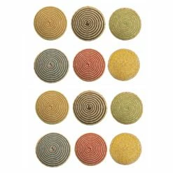 Ronde Raffia Placemat Diverse Kleuren 12 Stuks - Turbine 27 Ronde Raffia Placemat Diverse Kleuren 12 Stuks - Turbine -Slide Shop tovaglietta americana rotonda in rafia colori assortiti 12 pz turbina 13