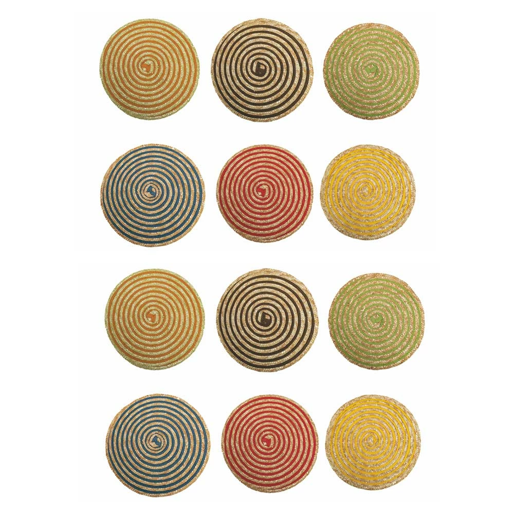 Ronde Raffia Placemat Diverse Kleuren 12 Stuks - Turbine 14 Ronde Raffia Placemat Diverse Kleuren 12 Stuks - Turbine - Afbeelding 14