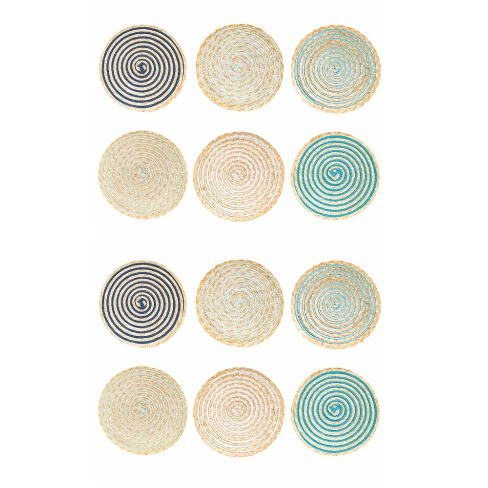 Ronde Raffia Placemat Diverse Kleuren 12 Stuks - Turbine 7 Ronde Raffia Placemat Diverse Kleuren 12 Stuks - Turbine - Afbeelding 7