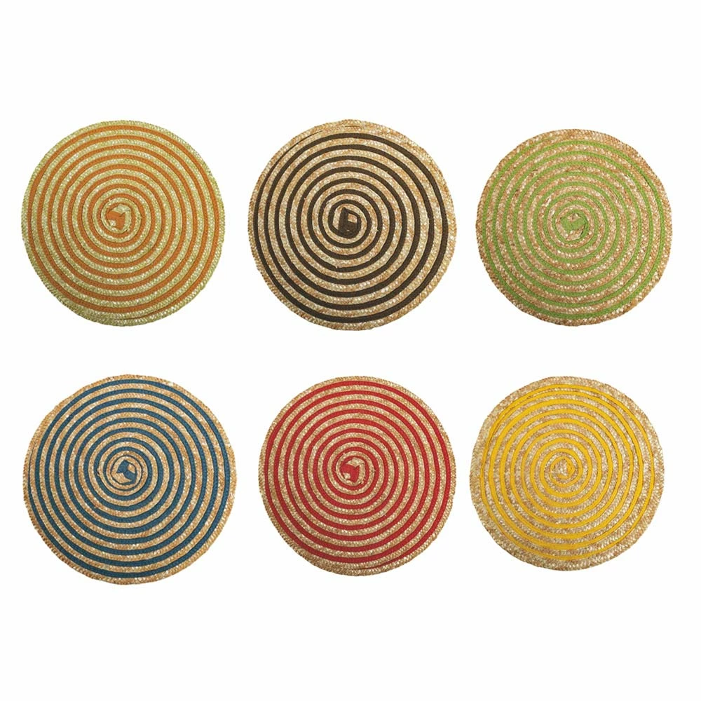 Ronde Raffia Placemat Diverse Kleuren 12 Stuks - Turbine 8 Ronde Raffia Placemat Diverse Kleuren 12 Stuks - Turbine - Afbeelding 8