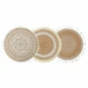 Ronde Ontbijtplacemat In Jute En 3 Witte Decoraties 12 Stuks - Cassiode