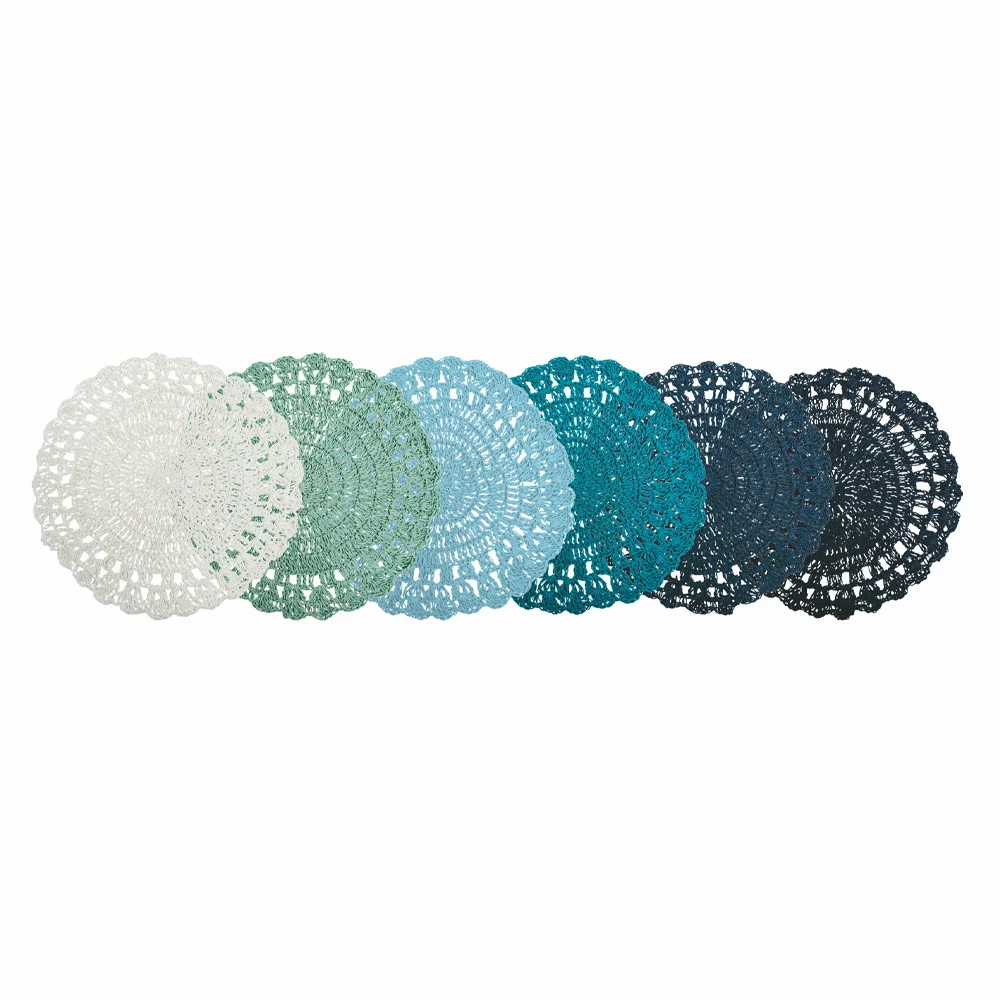 Ronde Placemat Gehaakte Placemat Diverse Kleuren 12 Stuks - Punzolo 1 Ronde Placemat Gehaakte Placemat Diverse Kleuren 12 Stuks - Punzolo