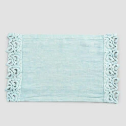 Amerikaanse Placemats In Linnen Met Poema-kant, 3 Kleuren 2-delig - Leonardino