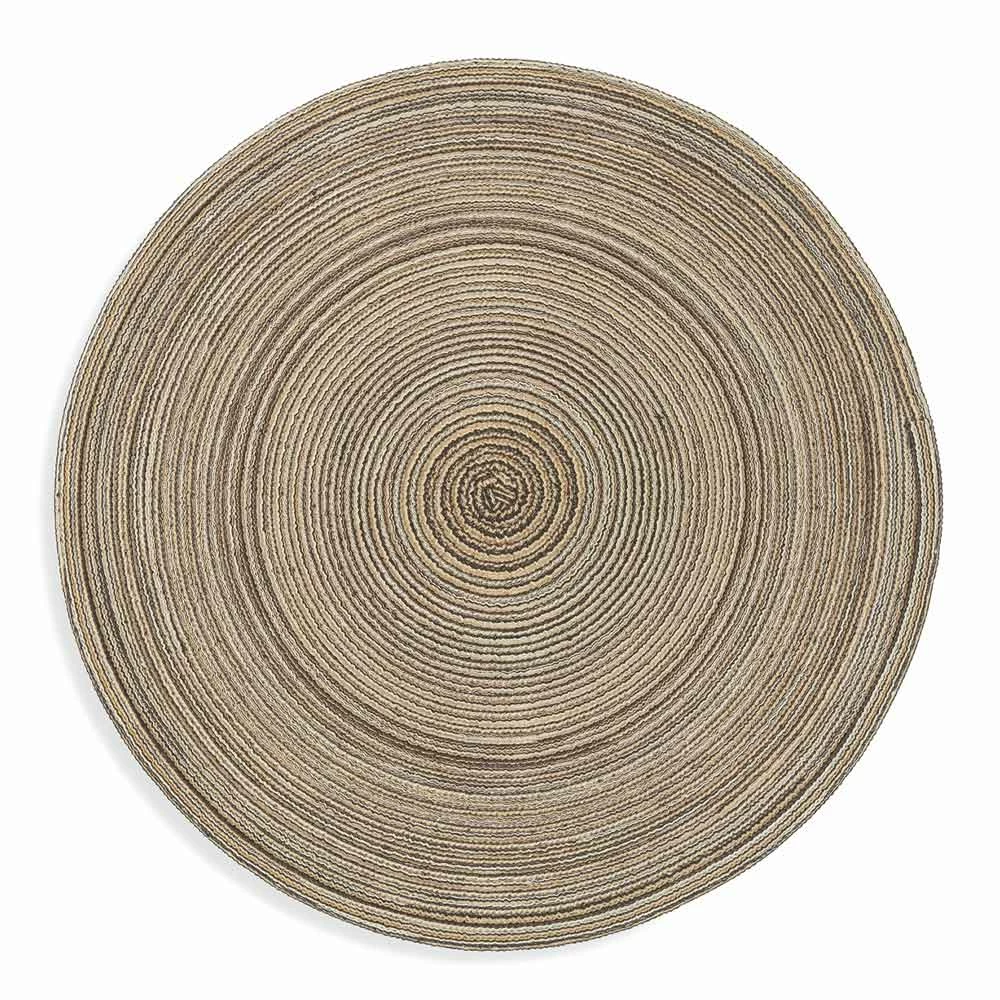 Ronde Amerikaanse Placemats In Wit Of Bruin Polyester 12 Stuks - Zanette 5 Ronde Amerikaanse Placemats In Wit Of Bruin Polyester 12 Stuks - Zanette - Afbeelding 5