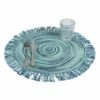 Amerikaanse Ronde Gekleurde Polyester Placemats Met Franjes 12 Stuks - Aries