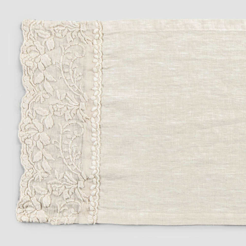 Amerikaans Design Ontbijtplacemats In Linnen Met Borduursel 2-delig - Vippelino 2 Amerikaans Design Ontbijtplacemats In Linnen Met Borduursel 2-delig - Vippelino - Afbeelding 2