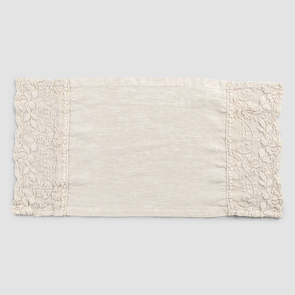 Amerikaans Design Ontbijtplacemats In Linnen Met Borduursel 2-delig - Vippelino 1 Amerikaans Design Ontbijtplacemats In Linnen Met Borduursel 2-delig - Vippelino