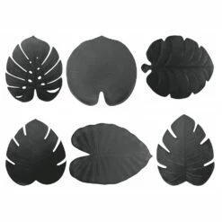 Pvc Ontbijt Placemats Assorti Groen Of Zwart Blad 12 Stuks - Esther 15 Pvc Ontbijt Placemats Assorti Groen Of Zwart Blad 12 Stuks - Esther -Slide Shop tovagliette colazione in pvc foglie assortite verde o nero 12 pz esther 4