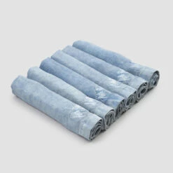 Zware Linnen Servetten En Gevouwen Rand, Diverse Kleuren 6 Stuks - Onestini