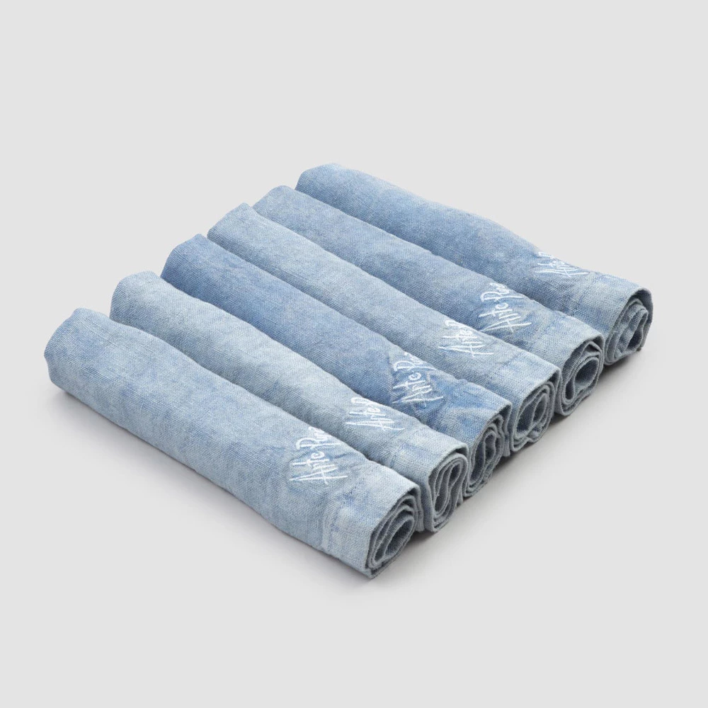 Zware Linnen Servetten En Gevouwen Rand, Diverse Kleuren 6 Stuks - Onestini 1 Zware Linnen Servetten En Gevouwen Rand, Diverse Kleuren 6 Stuks - Onestini