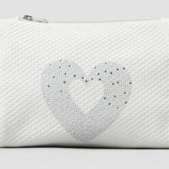 Make-uptasje Voor Dames Van Piquet Met Hartdecoratie Met Luxe Strass-steentjes - Sullivan -Slide Shop trousse donna trucchi in piquet con decoro a cuore con strass lusso sullivan 6