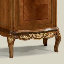 Klassieke Vitrine In Wit Walnoot- Of Mokahout Made In Italy - Chantilly -Slide Shop vetrina classica in legno noce bianco o moka made in italy chantilly 6