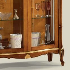 Houten Woonkamervitrine Met 2 Deuren Klassiek Made In Italy - Cambrige -Slide Shop vetrina da soggiorno in legno con 2 ante classica made in italy cambrige 2