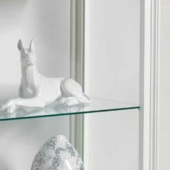 Showcases In Hout Design Met 3 Glazen Leggers Kush, Made In Italy -Slide Shop vetrina di design in legno con 3 ripiani in vetro kush made in italy 3