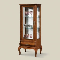 Luxe Woonkamervitrine In Klassiek Notenhout Gemaakt In Italië - Hastings