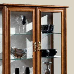 Luxe Woonkamervitrine In Klassiek Notenhout Gemaakt In Italië - Hastings -Slide Shop vetrina soggiorno di lusso in legno noce classica made in italy hastings 6