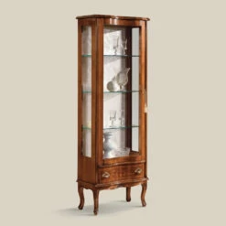 Woonkamer Vitrine Van Walnoot Of Wit Hout Met 1 Deur Made In Italy - Versaille 7 Woonkamer Vitrine Van Walnoot Of Wit Hout Met 1 Deur Made In Italy - Versaille -Slide Shop vetrina soggiorno legno noce o bianco con 1 anta made in italy versaille 2