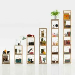 Modular Design Library Zia Babel Towers In Massief Eiken Naturel