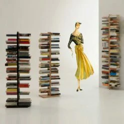 Bibliotheek Modern Kolomontwerp Tante Bice, Handgemaakte Massief Hout -Slide Shop zia bice portalibri a colonna