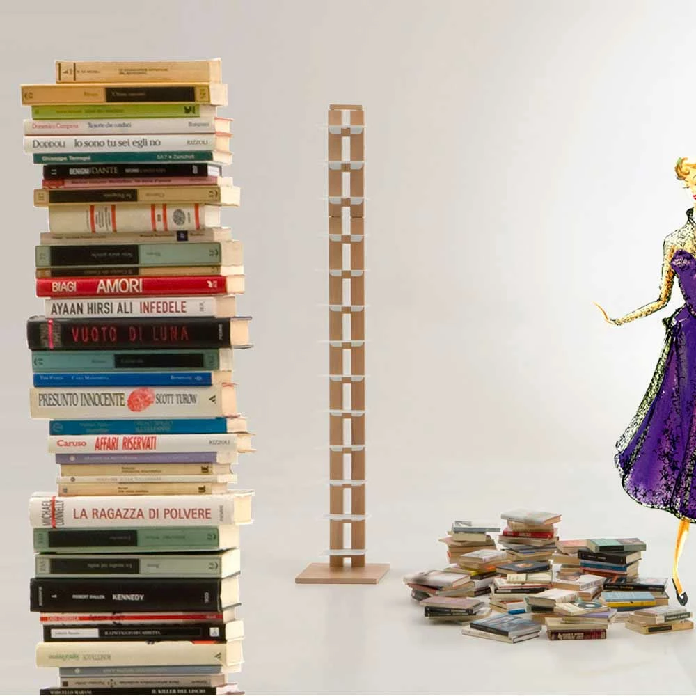 Bibliotheek Modern Kolomontwerp Tante Hortense, Handgemaakte Massief Hout 3 Bibliotheek Modern Kolomontwerp Tante Hortense, Handgemaakte Massief Hout - Afbeelding 3